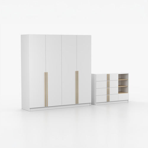 Hinged door wardrobe four - hinged,