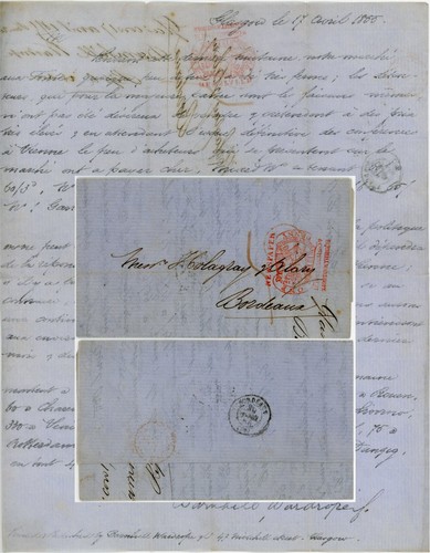 1855 letter france sent - to,